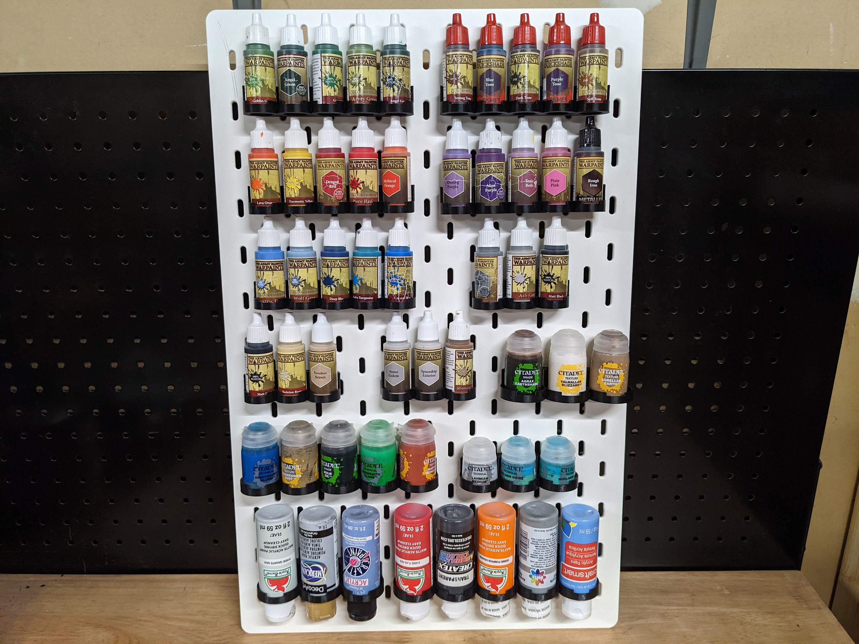 Hobby Storage Skadis Peg Board Paint Racks Holders for |