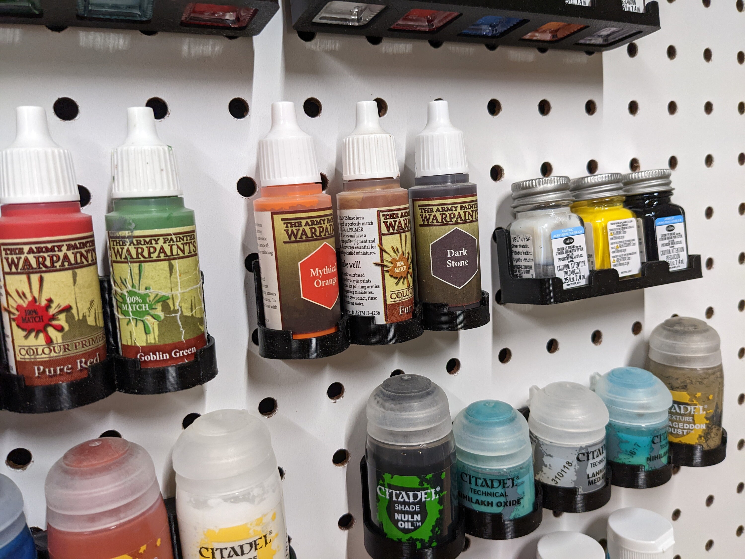 Hobby Storage - Testors Racks Acrylic Paint Holders for Peg Board