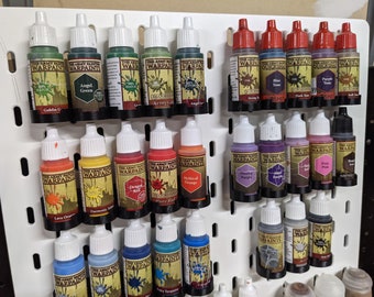 Hobby Storage - Ikea Skadis Peg Board Paint Rack Holders For Dropper Bottle Acrylic Paint