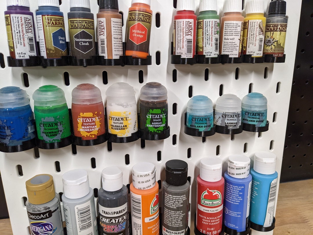 Hobby Storage Ikea Skadis Peg Board Paint Racks Holders for Citadel