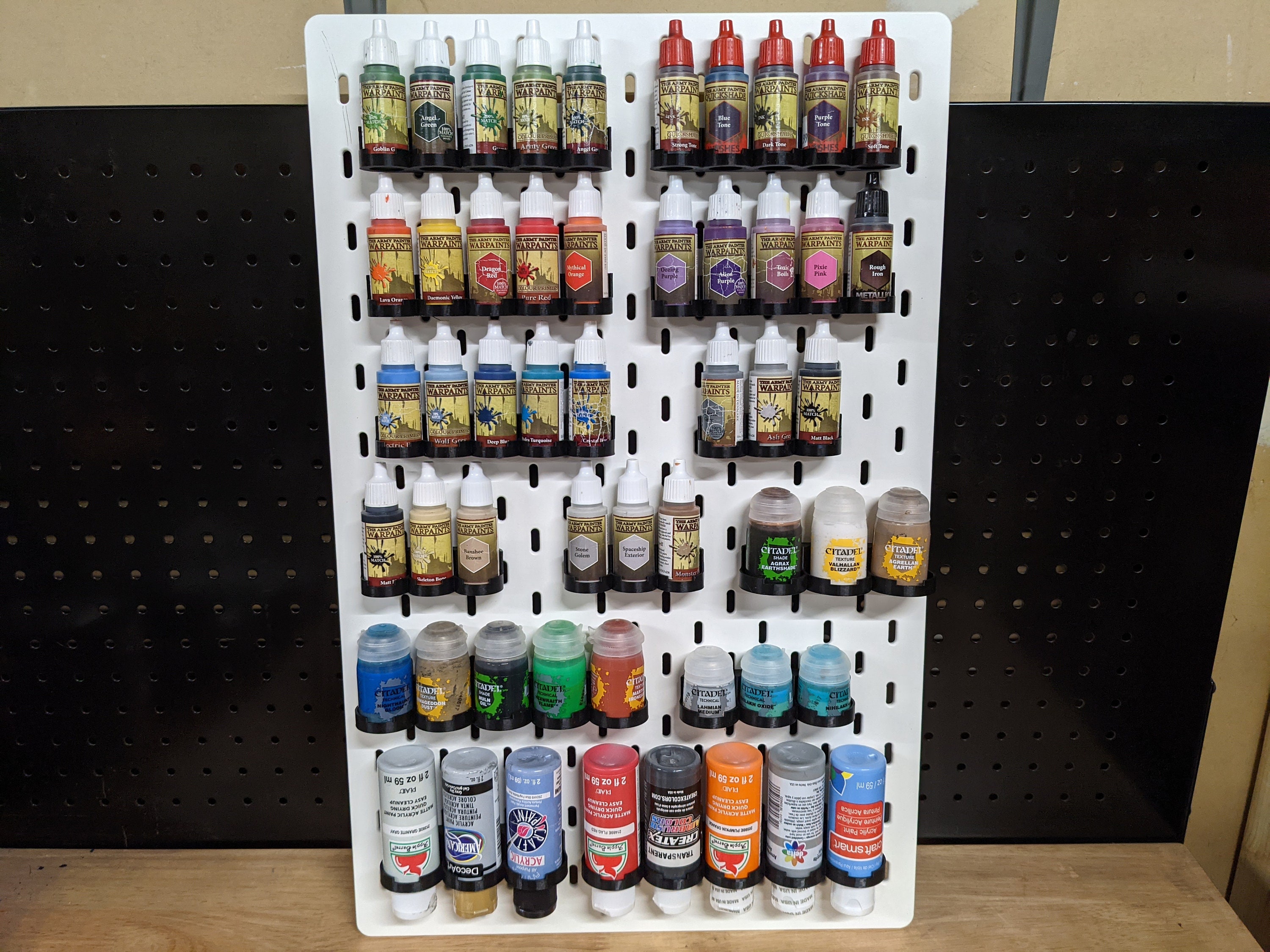 Hobby Storage Ikea Skadis Peg Board Paint Rack Holders for - Etsy
