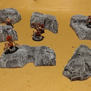 Wargaming Terrain - Small Box Set of Hills Stone Finish