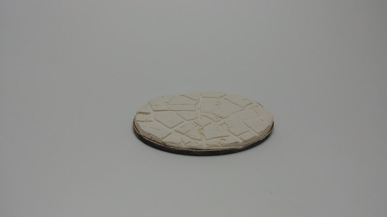 Bare Clay Bases for Miniatures or RPG Broken Ground Texture Wargaming