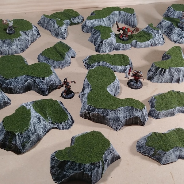 Wargaming Terrain - Large Box Set of Hills Grass Finish