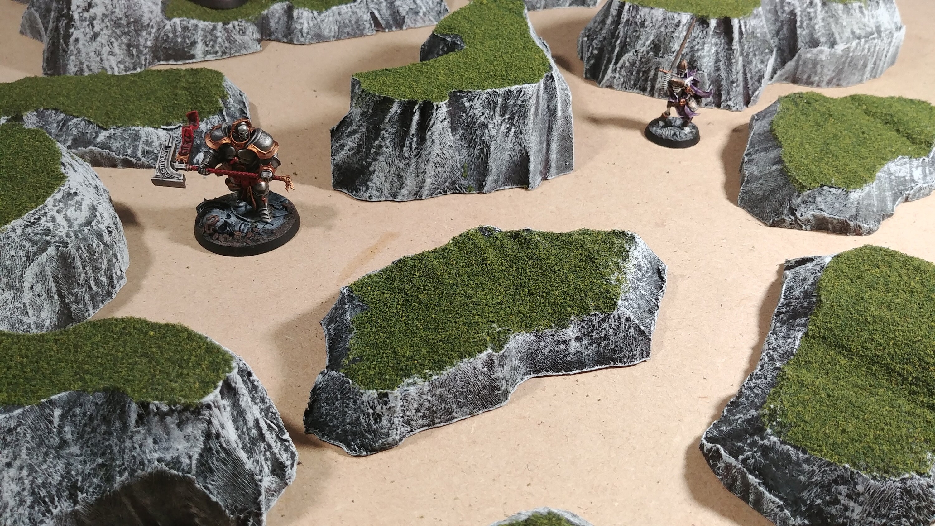 thumbnail image 2 of Large Box Set Of Painted Platform Hills Wargaming Terrain With Grass Finish 2 of 5