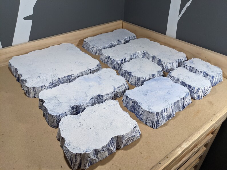 thumbnail image 2 of Wargaming Terrain – Large Box Set Of Painted Platform Hills – Wasteland Or Desert Finish 2 of 5