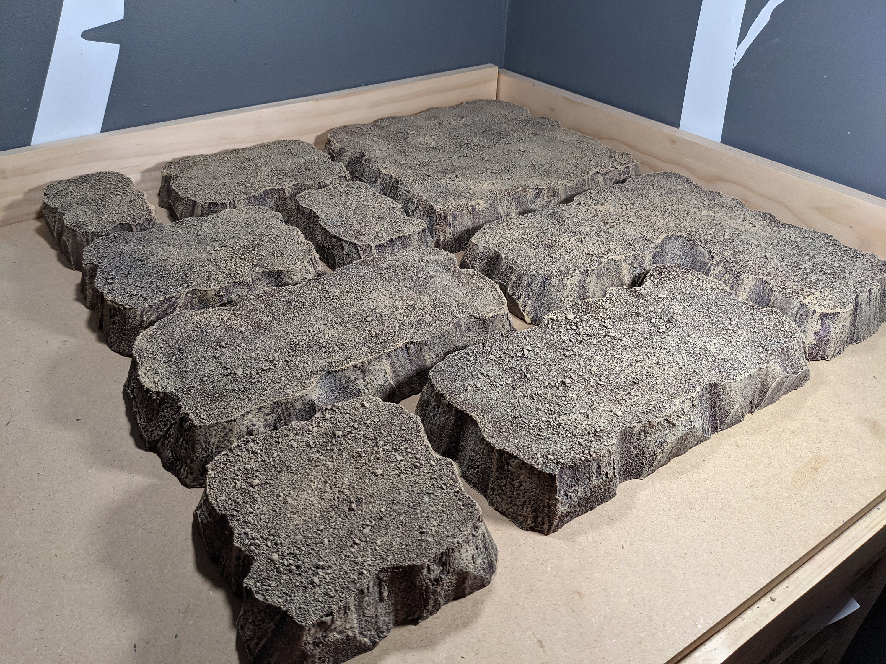 Wargaming Terrain - Small Box Set of Hills Wasteland or Desert Finish Wargaming Terrain - Small Box Set of Hills Wasteland or Desert Finish