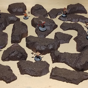 Wargaming Terrain - Large Box Set of Brown Primed Hills