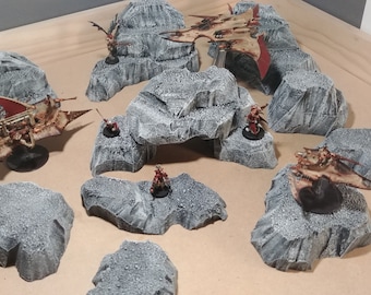 Wargaming Terrain - Tall Hills Large Box Set of Hills Stone Finish