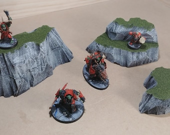 Wargaming Terrain - Tall Hills Small Box Set of Hills Grass Finish