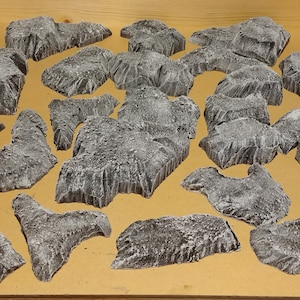 Wargaming Terrain - Large Box Set of Hills Stone Finish