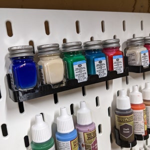 Hobby Storage - Ikea Skadis Peg Board Paint Racks Holders For Testors Paint