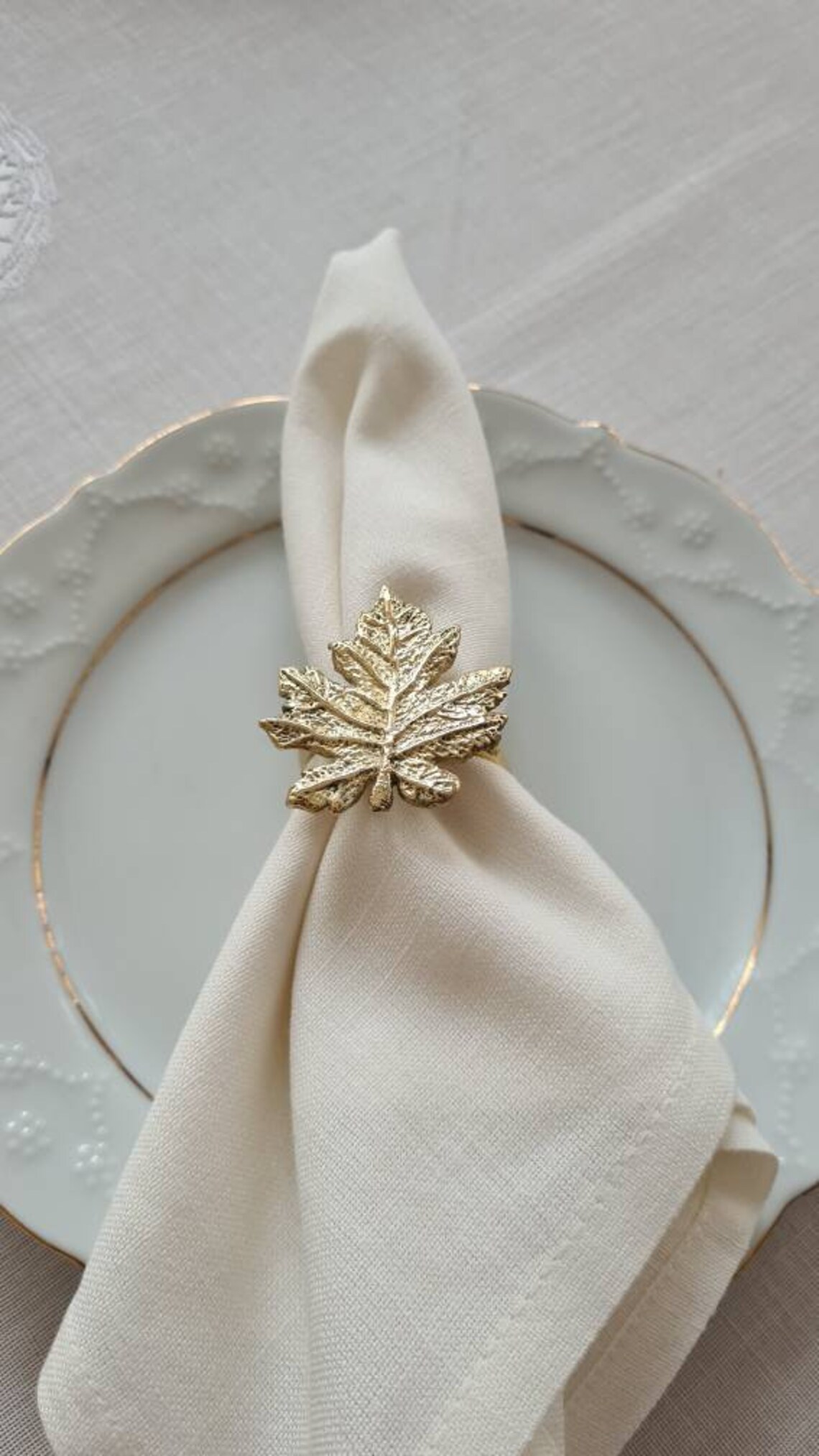 Anneau de serviette style Feuille 1 set 6 pcs Etsy