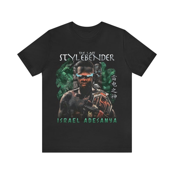 Custom Israel Adesanya Nigerian Pride Avatar Themed Fan-Made Graphic T-shirt, Stylebender tee