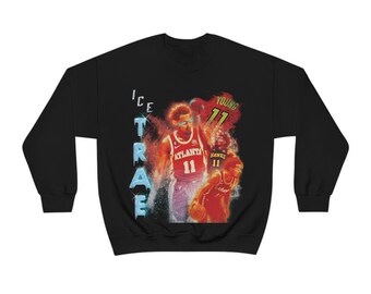 Custom Trae Young Graphic Sweatshirt, Trae Young Pullover, Front + Back Design
