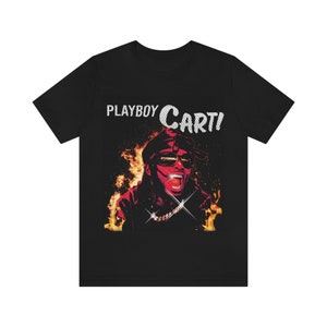 Camiseta Playboy Carti personalizada, Rolling Loud Merch, Camiseta gráfica, Aficionado a la música, Camiseta hecha por fans de Carti