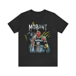 Custom Ja Morant Fan-Made Graphic T-shirt, Grizzlies T-Shirt, Black Jesus Graphic