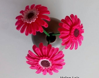 Gerbera Daisy digital crochet pattern in Eng. PDF, amigurumi, flower, chamomile, daisy, gift, table décor
