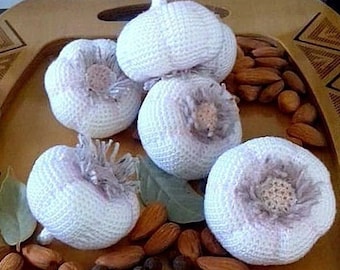 GARLIC crochet pattern, Amigurumi garlic toy, Crochet vegetables, The most beautiful garlic, like real, pattern