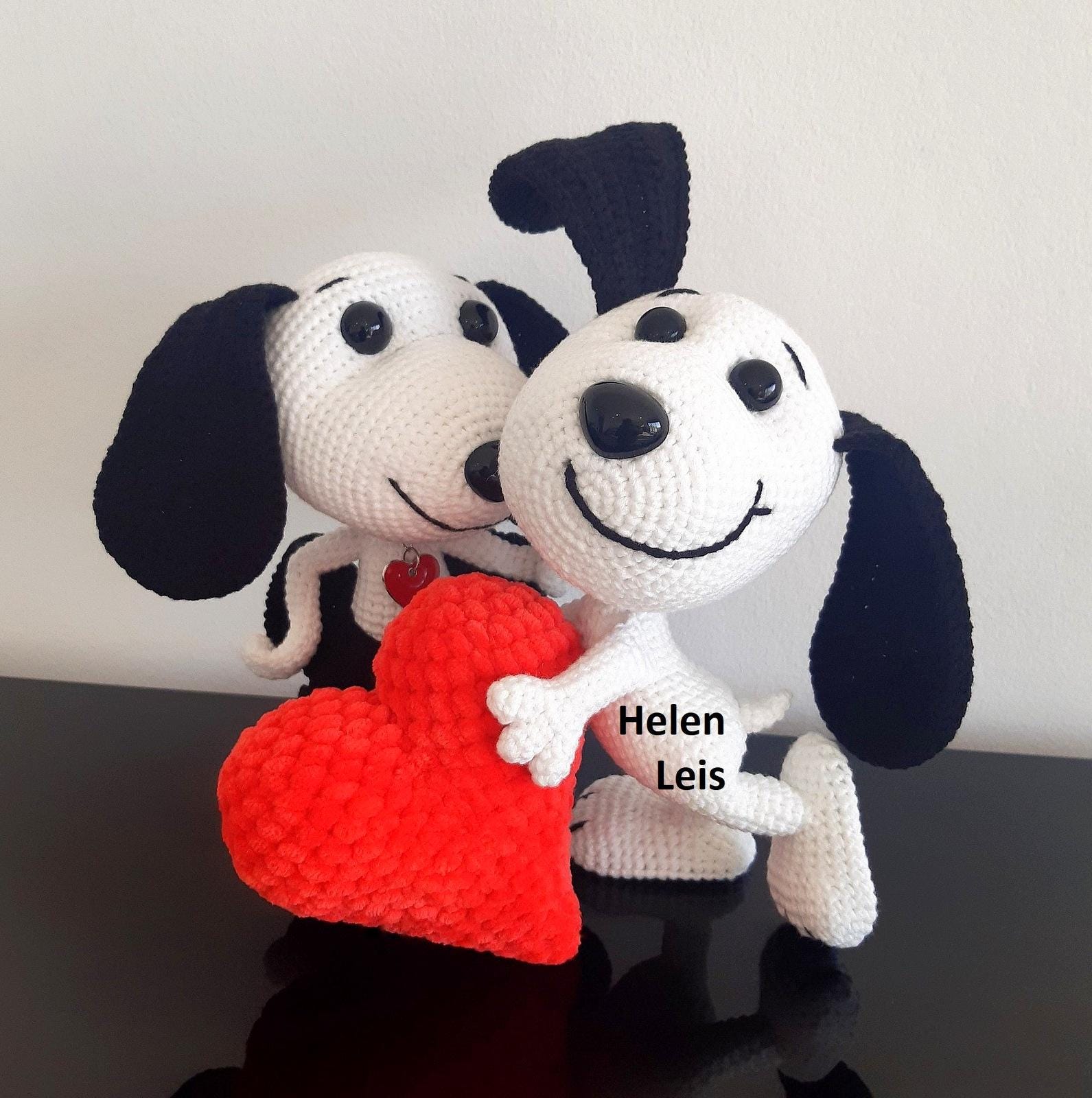 Snoopy Crochet Pattern, Dog With Plush Heart (PDF Pattern) - Etsy