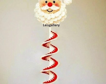 Santa Claus Wind Spinner Crochet Pattern in Eng. – Amigurumi Christmas Décor