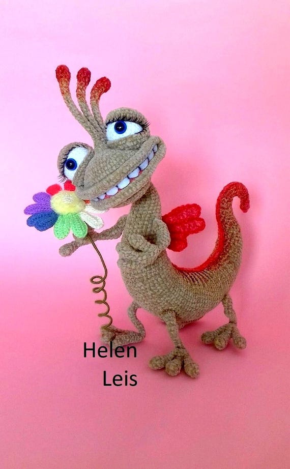 Dragon Lizard Crochet Pattern, Monsters Inc. Inspired (PDF Pattern) - Etsy