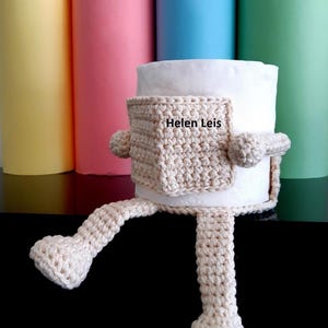 Toilet Paper Holder crochet pattern in Eng. toilet paper stand, amigurumi, gift, toilet paper holder with book