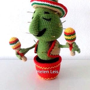 Crochet Mexican Cactus Pattern, Cinco de Mayo Amigurumi (PDF)