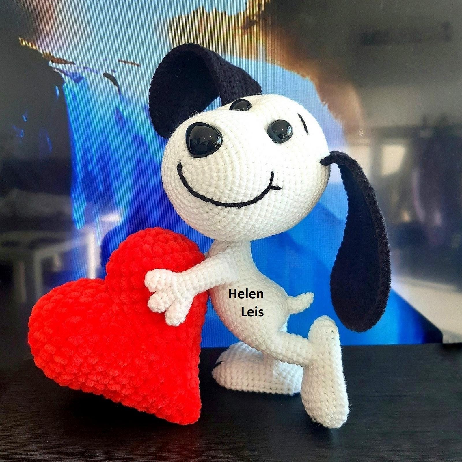 Snoopy Crochet Pattern, Dog With Plush Heart (PDF Pattern) - Etsy