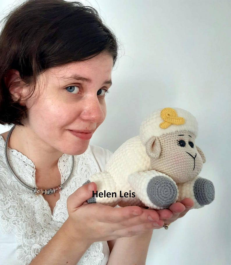 Sheep crochet pattern in English, soft plush toy image 10