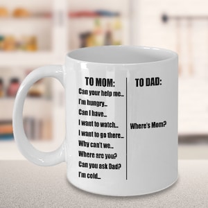Moms Life Gift Idea for Mothers Day Coffee Mug with Funny image 1