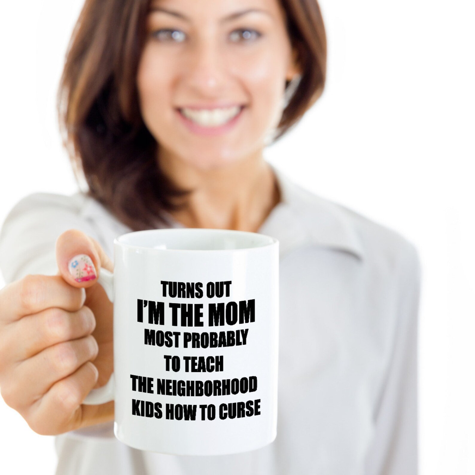 Funny Coffee Mug for Mom, Gift Idea for Cool Mom, Swearing Mom Tea Cup Present for Mothers Day