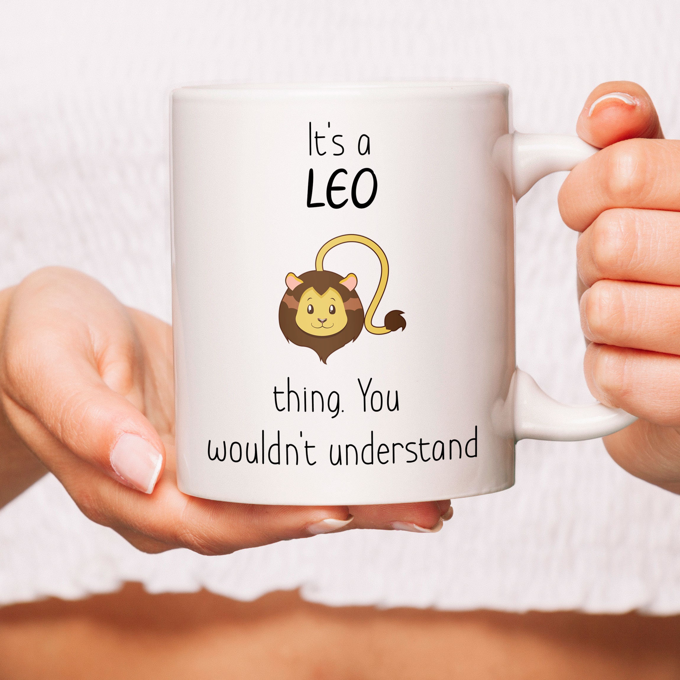 Leo Mug Leo Coffee Cup Cute Horoscope Mug Leo Lion Mug Leo Etsy UK