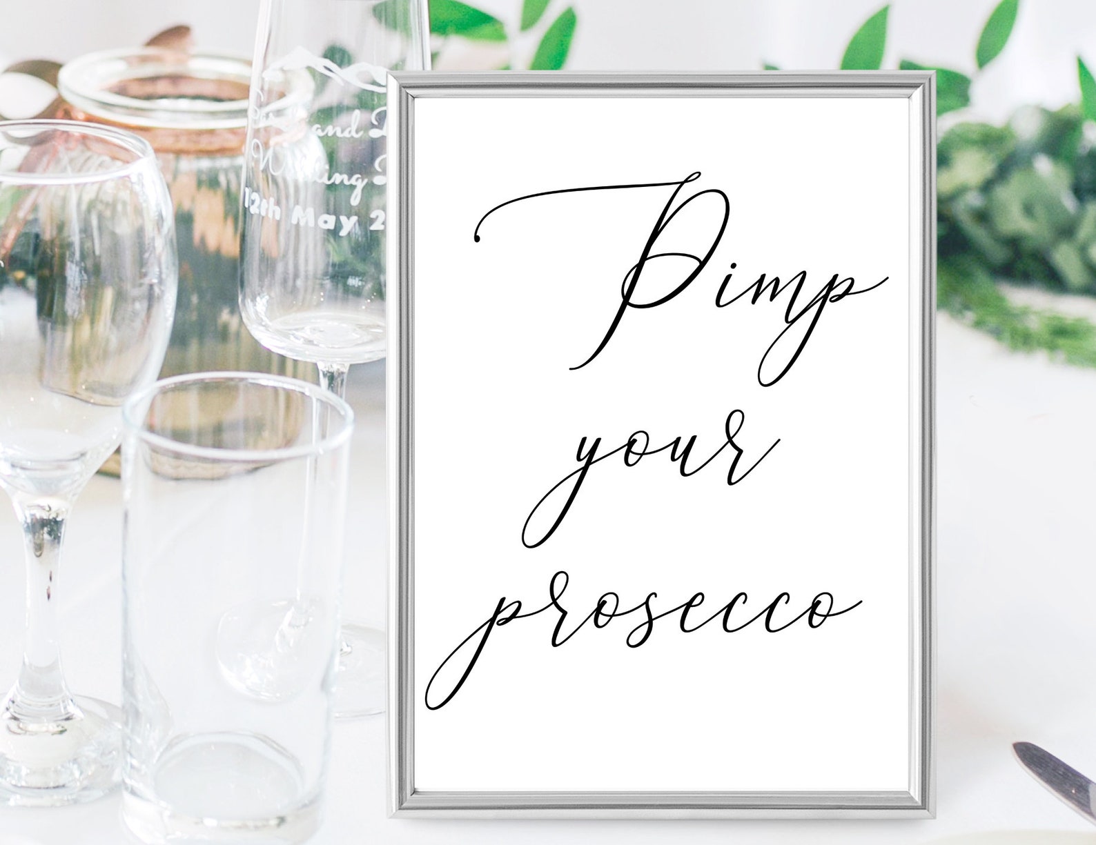 Pimp Your Prosecco Printable Sign Champagne Bar Sign for - Etsy UK