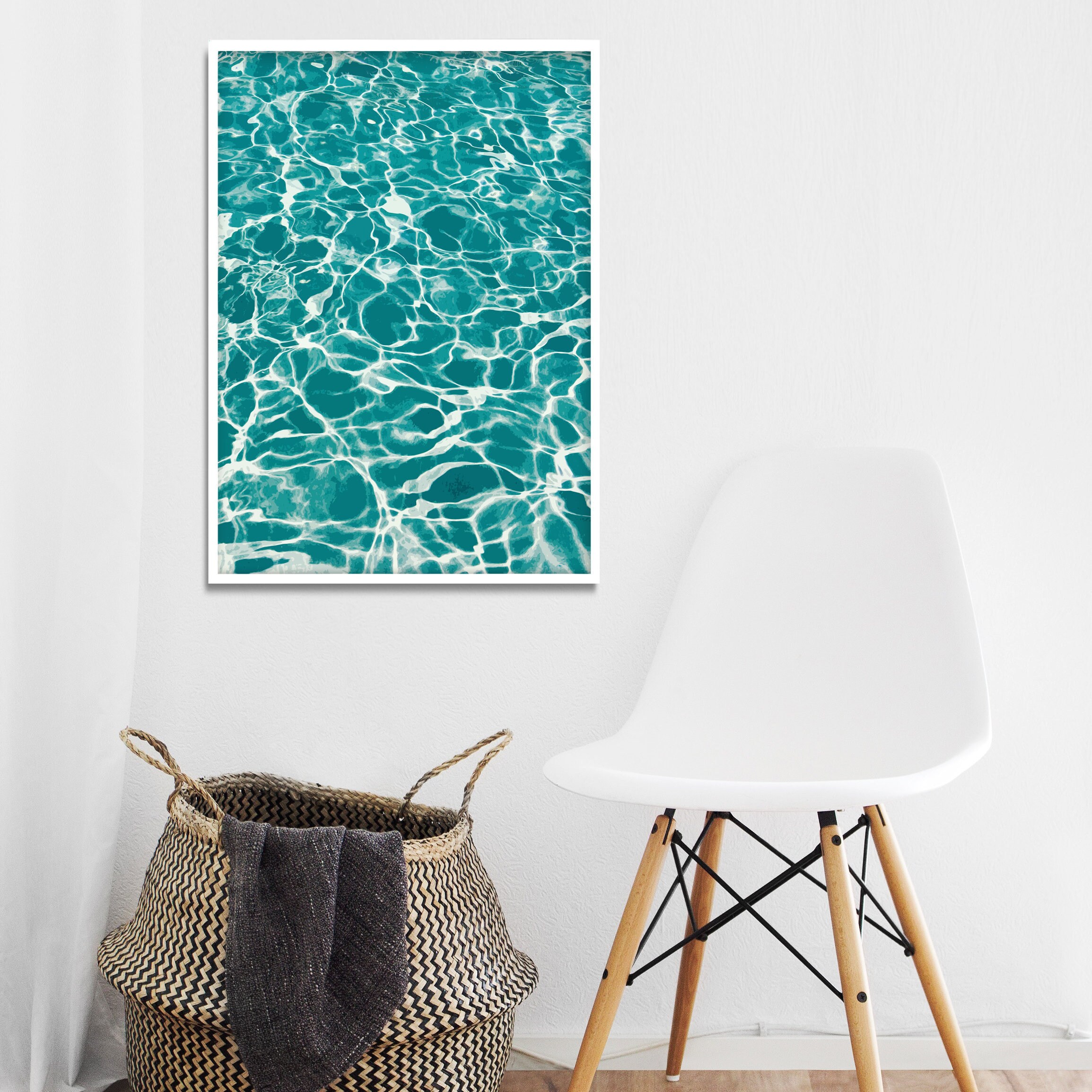 Swimming Pool Photography Decor Water Ripple Wall Art Moving Away Gift For Traveler Digital Printable Ocean Print Aqua Pool Art Print