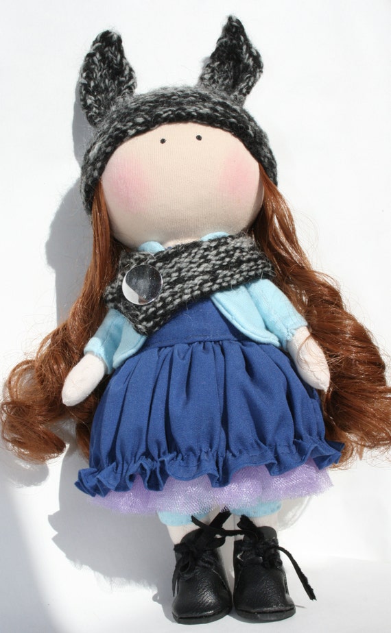 Handgefertigte Stoffpuppe Kürbis Kopf Puppe Etsy