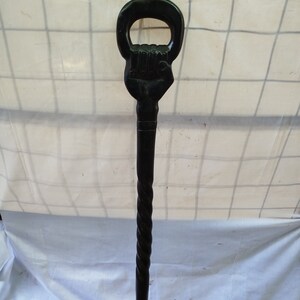 On Sale  Hand-Carved &quot;Human Hand&quot; Walking Stick: A Unique Work of African Art Walking Cane | Status Stick Pointing Stick Maasai Stick black