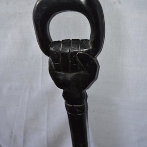 On Sale  Hand-Carved &quot;Human Hand&quot; Walking Stick: A Unique Work of African Art Walking Cane | Status Stick | Pointing Stick | Maasai Stick