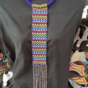 In vendita collana multicolore Boho blu, collana Inca, elegante, regalo per lei