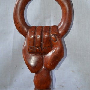 On Sale  Hand-Carved &quot;Human Hand&quot; Walking Stick: A Unique Work of African Art Walking Cane | Status Stick | Pointing Stick | Maasai Stick