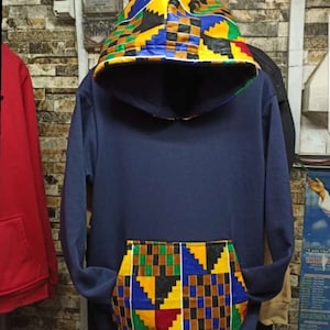 Ankara hoodie | Ankara Snoodie Jumper | Africa Inspired Patterns | Unisex | Christmas Gift | Rasta | Army |Marines | Green