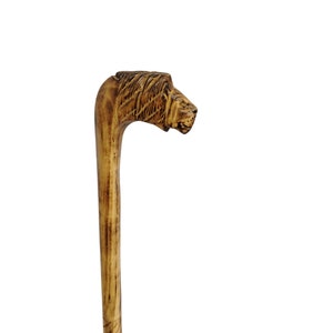 On Sale: Regal African Rhino Staff (Carved Wood) Cane hiking stick Status Stick Earthy