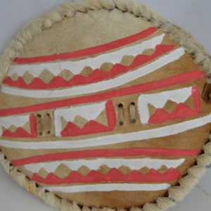 On sale African Traditional native Maasai Shield Handpainted Leather Handmade Africa Wall Decoration Ornamental Gift