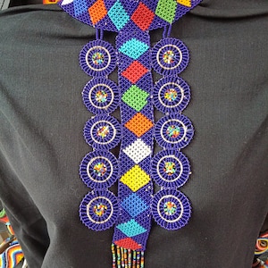 On SALE African Blue Zulu Multicolored Necklace| Zulu Necklace | Stylish | Gift Her | Masai Mara