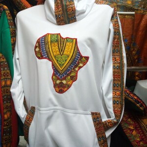 White African | Dashiki hoodie | Ankara hoodie Jumper | Africa Inspired Patterns | Unisex |