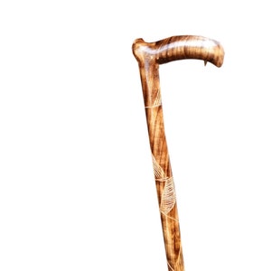 On Sale Timeless Elegance: African Carved Walking Stick (Ethically Sourced) Cane hiking stick Status Stick Pointing Stick African Mosaic