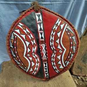 On sale African native Maasai Shield Leather Handmade Africa Wall Decoration Tribal Handcrafted African Zulu Warrior Design gift GD3