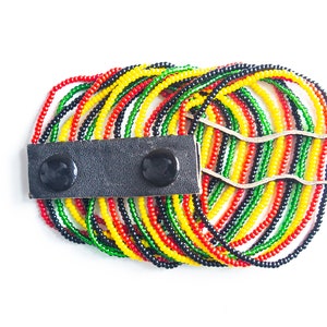 red Yellow | Rasta African beaded Bracelet | African Woman | Chic African Woman | Gift for Her | True Colors
