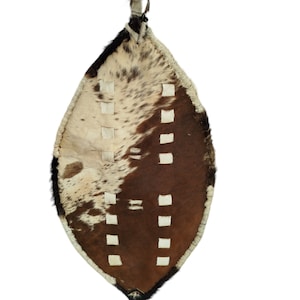 Hand-Woven African Cowhide Shield: Maasai Warrior Tribal Art
