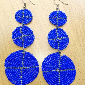 EN OFERTA Pendientes masai azules, Pendientes tribales, Pendientes masai, Pendientes masai mara, Cuentas masai